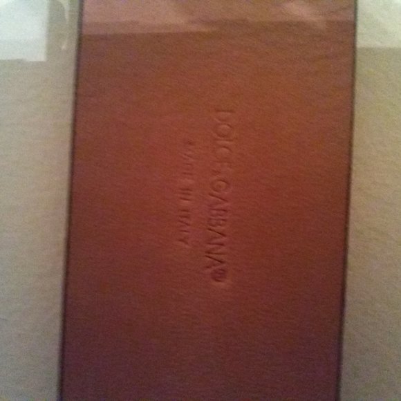 Dolce & Gabbana leather brown belt crocodile belt brass buckle SZ 38 made italy - Picture 9 of 12